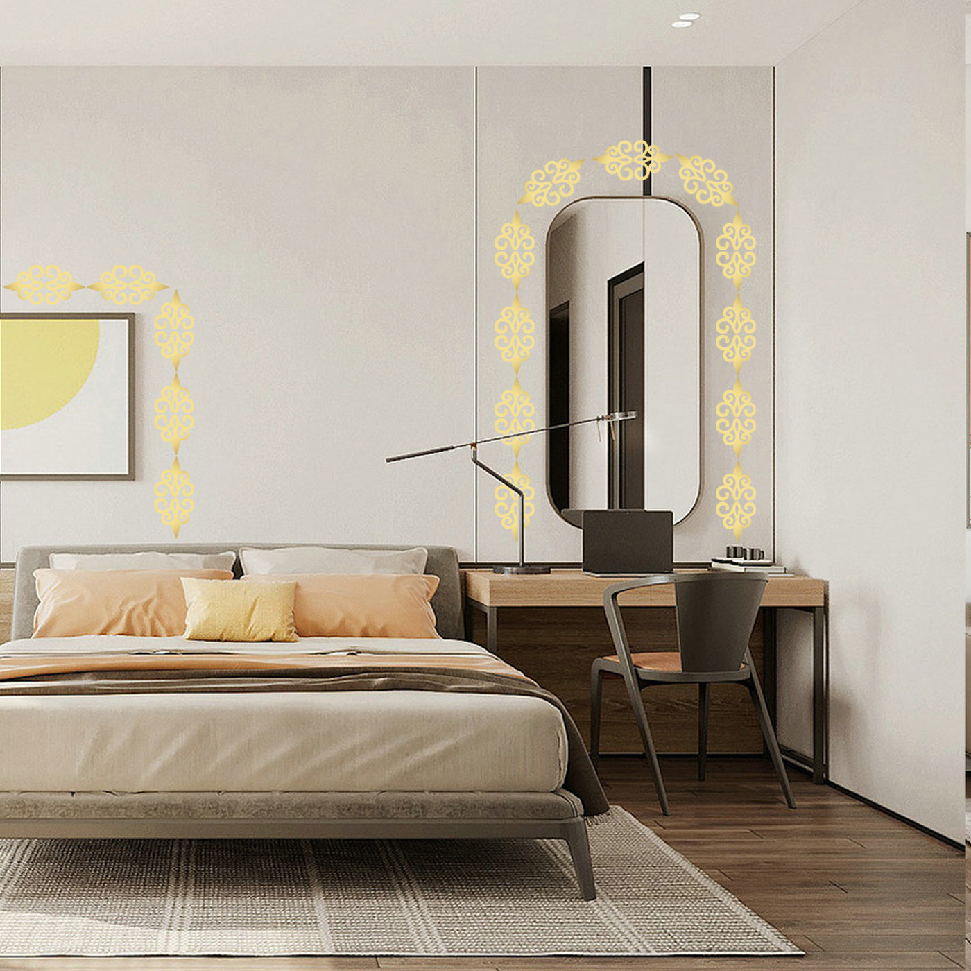 DIY Room Decoration Acrylic Mirror Wall Stickers (12 Pc Set)