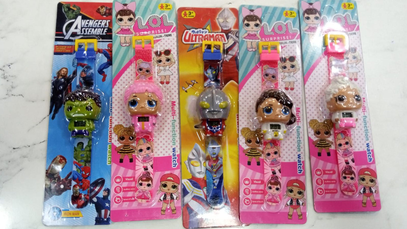 Children's Toy Watch Spider-Man Iron Man Barbi Doll Captain America Hulk