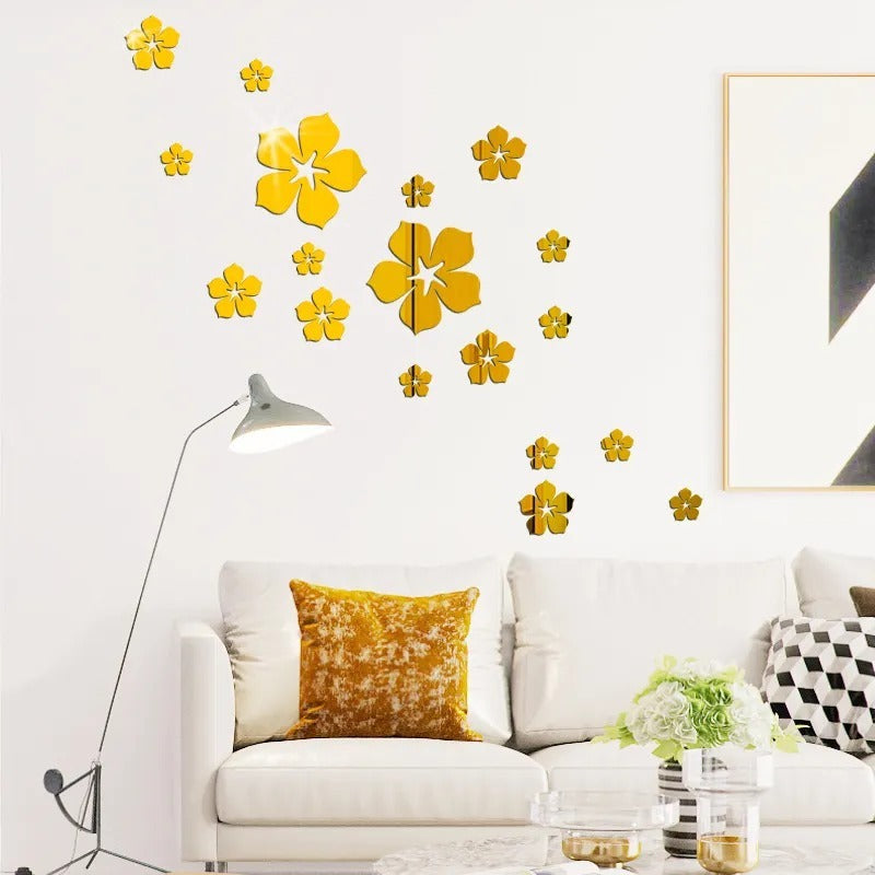 Acrylic Flowers Wall Stickers