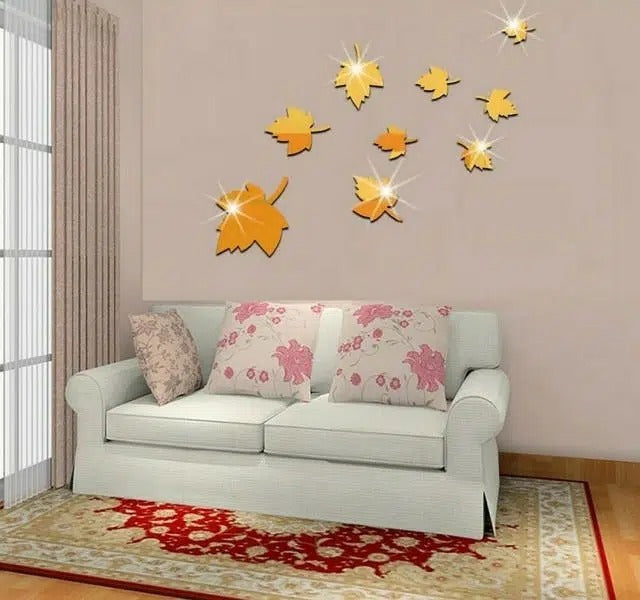 Acrylic Autumn Leaf Wall Stickers
