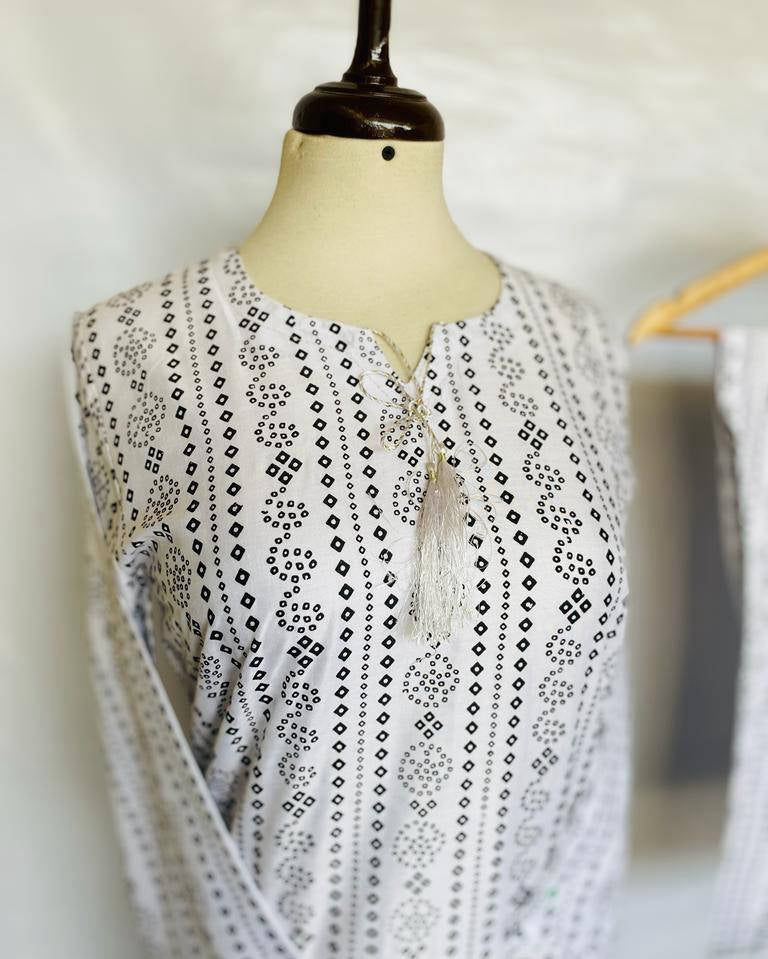 Chunri 2 Piece Suit Lilen Block Print