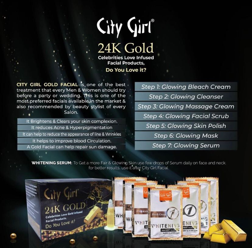 City Girl 24k Gold  6in1  Facial KIT