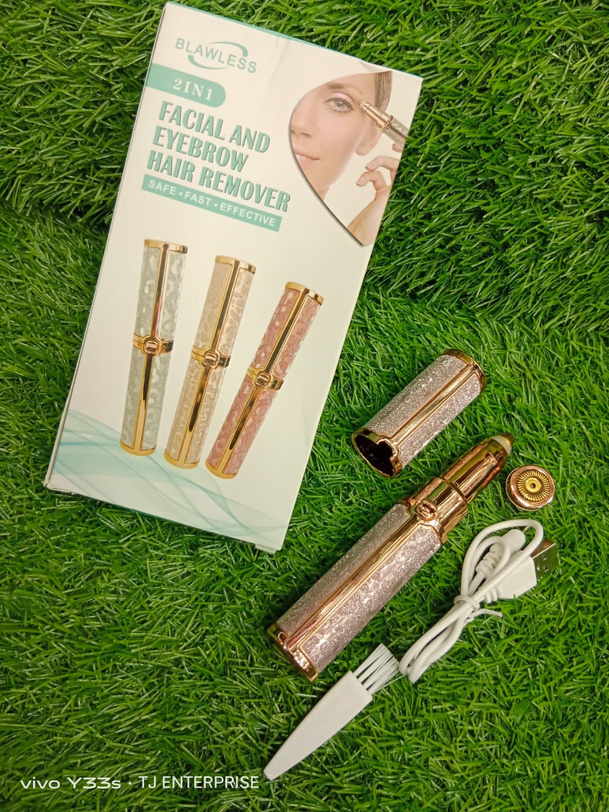 Flawless 2 In 1 Electric Eyebrow Trimmer Makeup Painless Eye Brow Epilator Mini Shaver Razor Portable Facial Body Hair Remover For Women